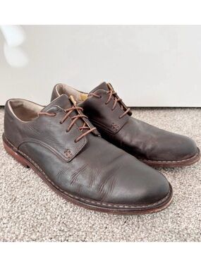 Sebago Salem Leather Lace Up Oxford Shoes Office Work Business Brown Vibram 10 D